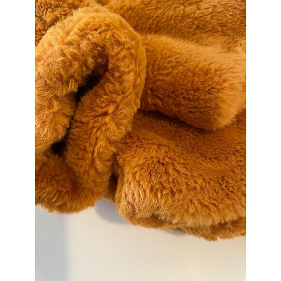 Express Tedy Coat Orange Size L - Picture 8 of 9